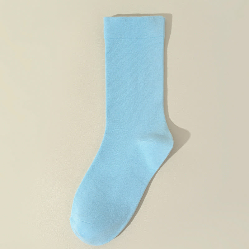 Skin Friendly Cotton Sleep Socks(8 Pairs) - Blue - EU36-40(US3-7) - image 12