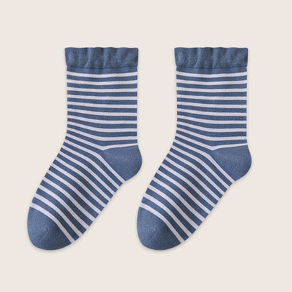 Wool Stripe Sleep Socks(2 Pairs) - Blue - EU39-45(US6-11) - image 13