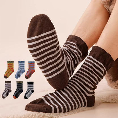 Wool Stripe Sleep Socks(2 Pairs) - image 0