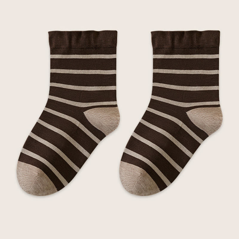 Classic Stripes Sleep Socks(2 Pairs) - Coffee - EU36-40(US3-7) - image 14