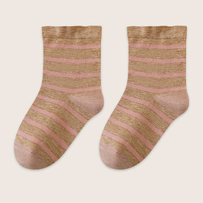 Classic Stripes Sleep Socks(2 Pairs) - Brown - EU36-40(US3-7) - image 15