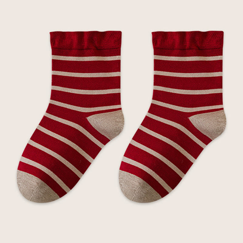 Classic Stripes Sleep Socks(2 Pairs) - Wine - EU36-40(US3-7) - image 17