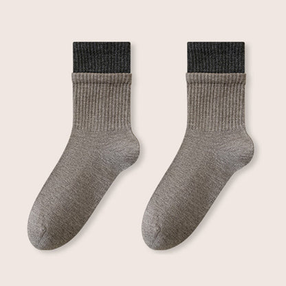 Elastic Cuff Sleep Socks(2 Pairs) - Grey - EU36-40(US3-7) - image 10