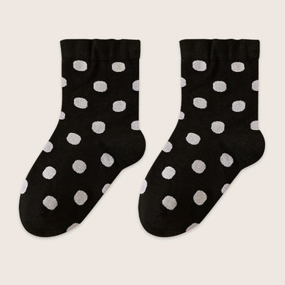 Polka Dots Sleep Socks(2 Pairs) - Black - EU36-40(US3-7) - image 11