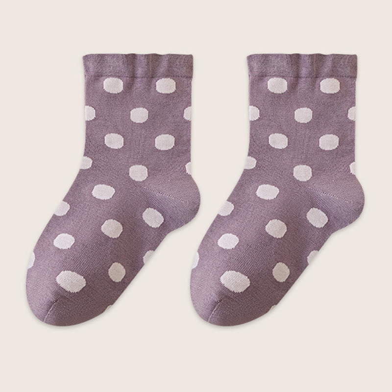 Polka Dots Sleep Socks(2 Pairs) - Purple - EU36-40(US3-7) - image 12