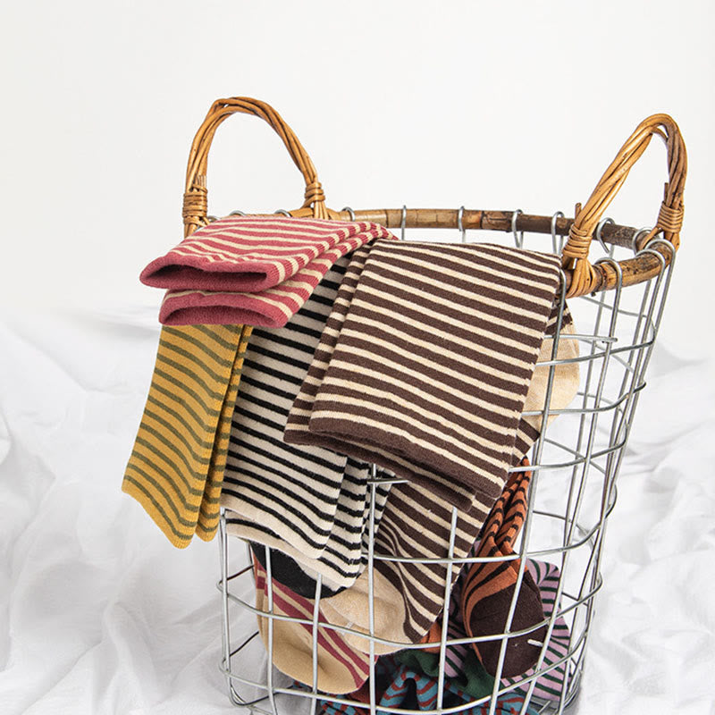 Color Blocked Stripes Sleep Socks(5 Pairs) - image 2