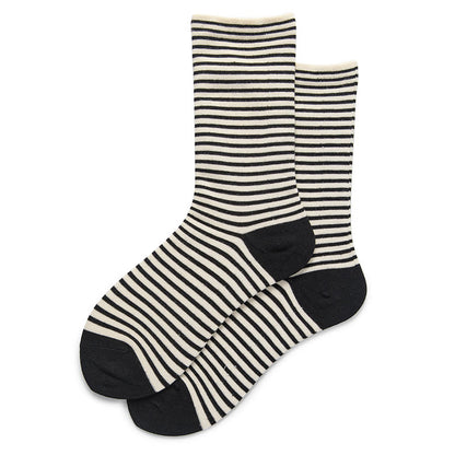 Color Blocked Stripes Sleep Socks(5 Pairs) - Black - EU36-40(US3-7) - image 7