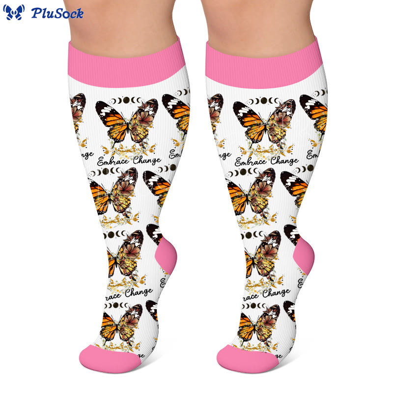 Plus Size Butterfly Bow Tie Compression Socks - image 4