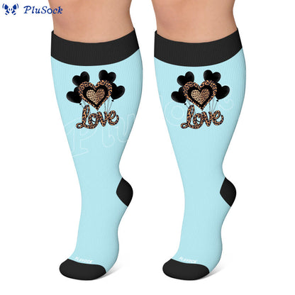 Plus Size Floral Balloon Knot Compression Socks - image 4