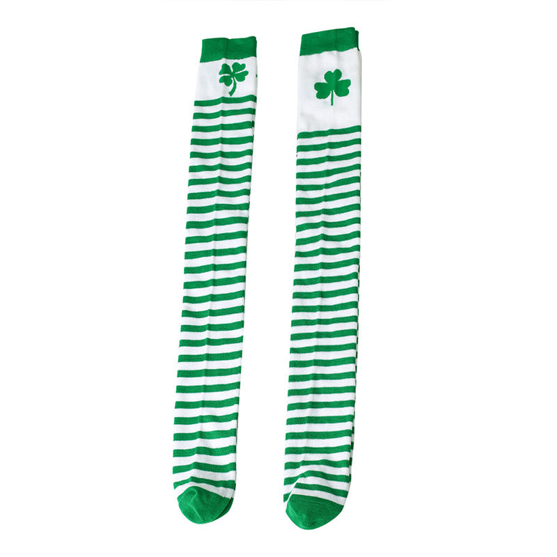 Lucky Clover Thigh Highs Socks(3 Pairs) - image 24