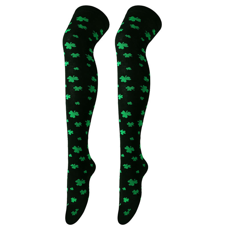 Lucky Clover Thigh Highs Socks(3 Pairs) - image 18