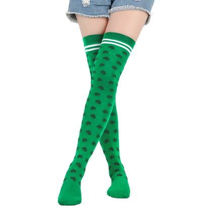 Lucky Clover Thigh Highs Socks(3 Pairs) - image 12