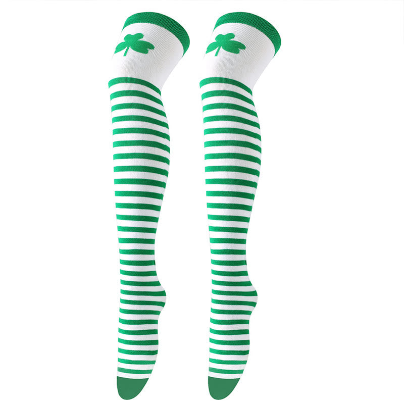 Lucky Clover Thigh Highs Socks(3 Pairs) - image 17