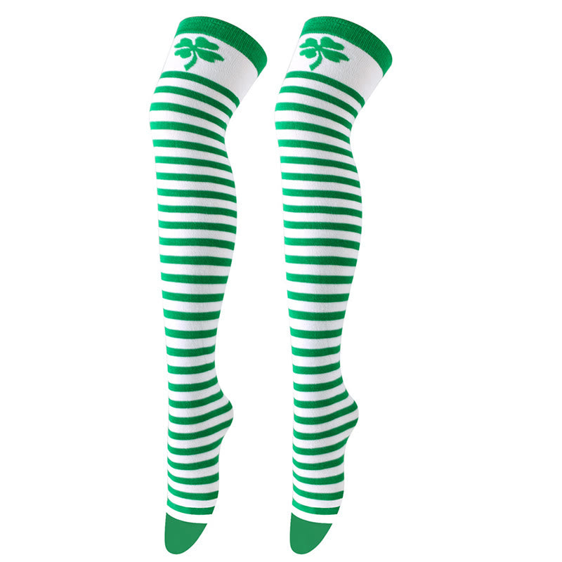 Lucky Clover Thigh Highs Socks(3 Pairs) - image 19