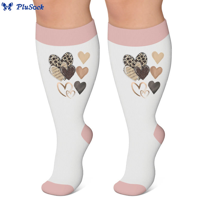 Plus Size Butterfly Leopard Knot Compression Socks - image 4