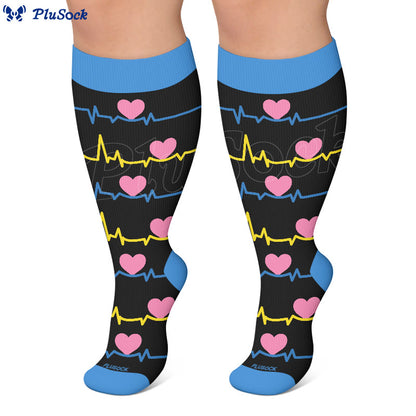 Plus Size Heartbeat Compression Socks - image 4