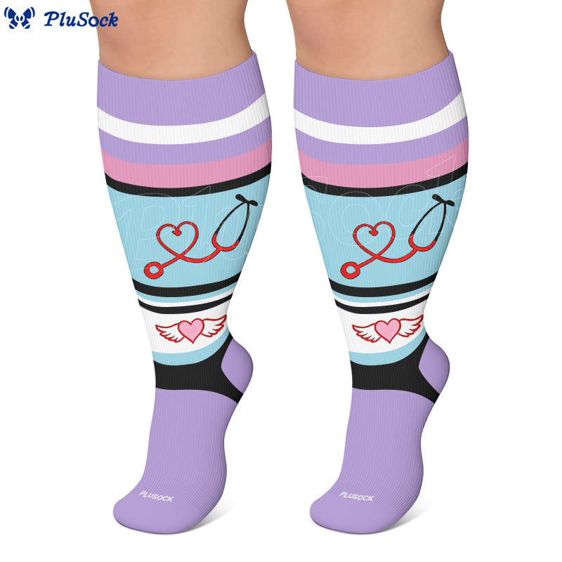 Plus Size Heartbeat Compression Socks - image 3