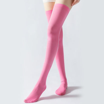 Solid Color Thigh High Compression Socks(2 Pairs) - image 4