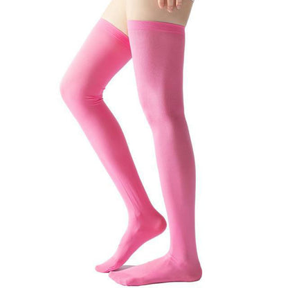 Solid Color Thigh High Compression Socks(2 Pairs) - image 6