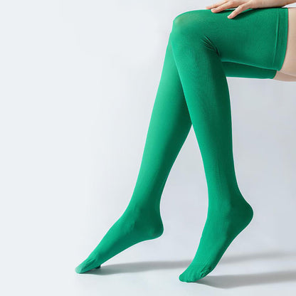 Solid Color Thigh High Compression Socks(2 Pairs) - image 13