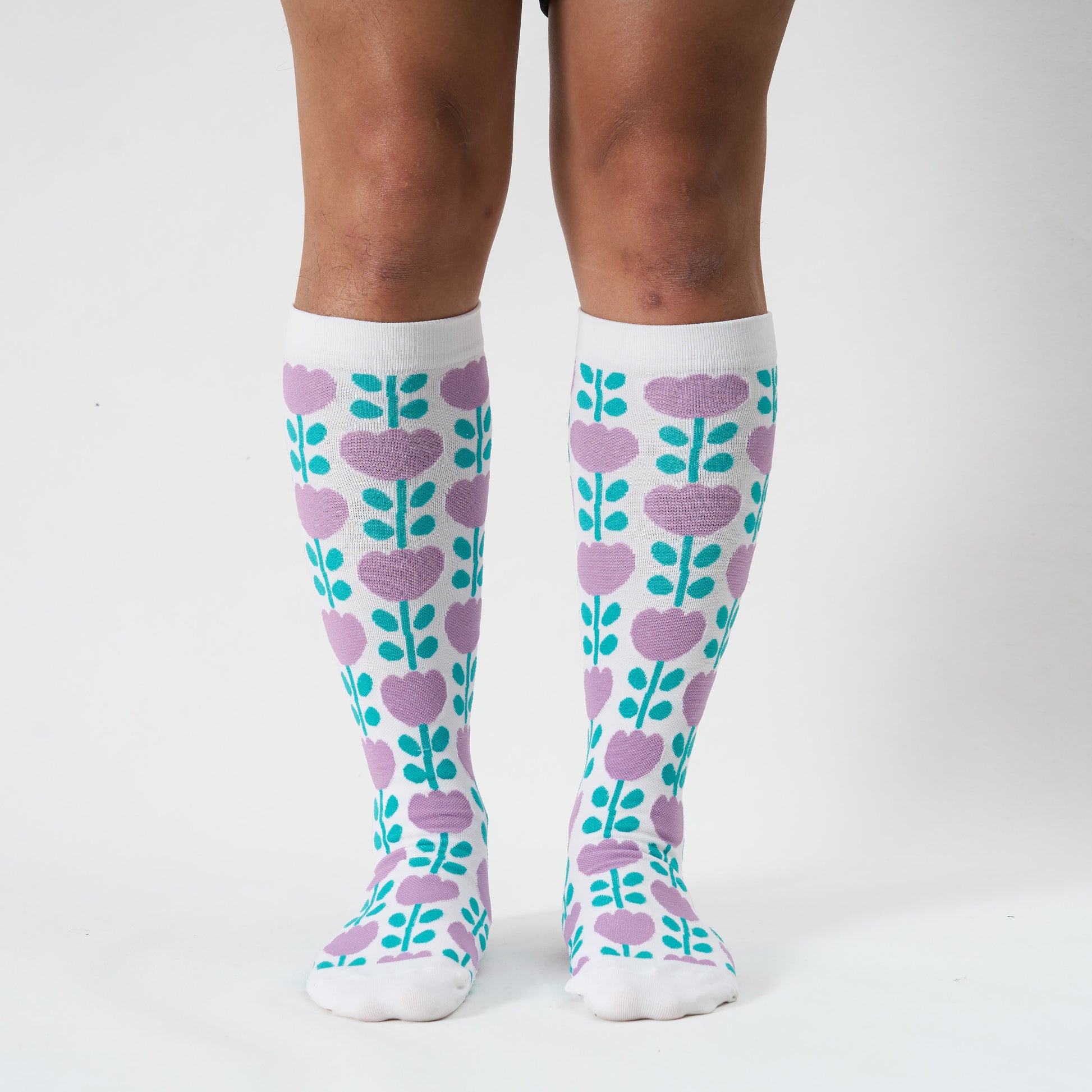 Plus Size Floral Trio Compression Socks(3 Pairs) - image 6