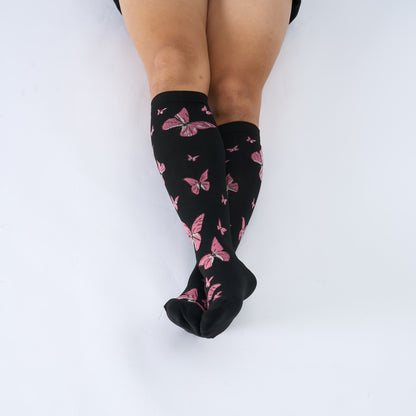 Plus Size Butterfly Compression Socks - image 3