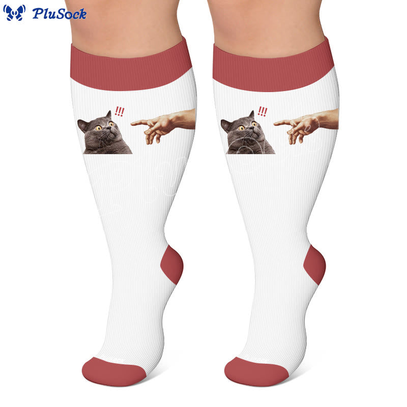Plus Size Cat Dog Compression Socks - image 4