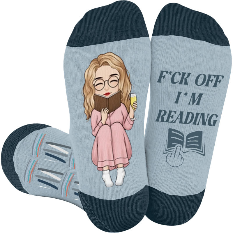 Plus Size Reading Compression Socks - Literary Reading (1 Pair) - 4XL - image 0