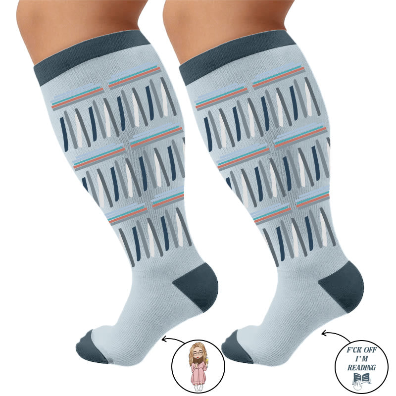 Plus Size Reading Compression Socks - image 9
