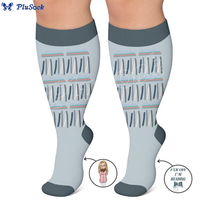Plus Size Reading Compression Socks - image 5