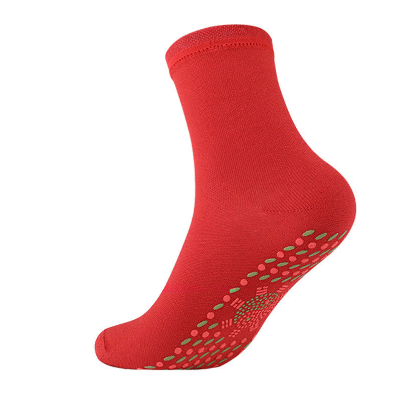 Mugwort Warmth Quarter Socks(3 Pairs) - Red - EU36-42(US3-8.5) - image 11