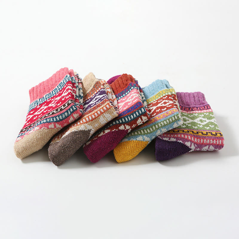 Retro Palette Quarter Socks(5 Pairs) - Multicolor - EU36-41(US3-7.5) - image 7