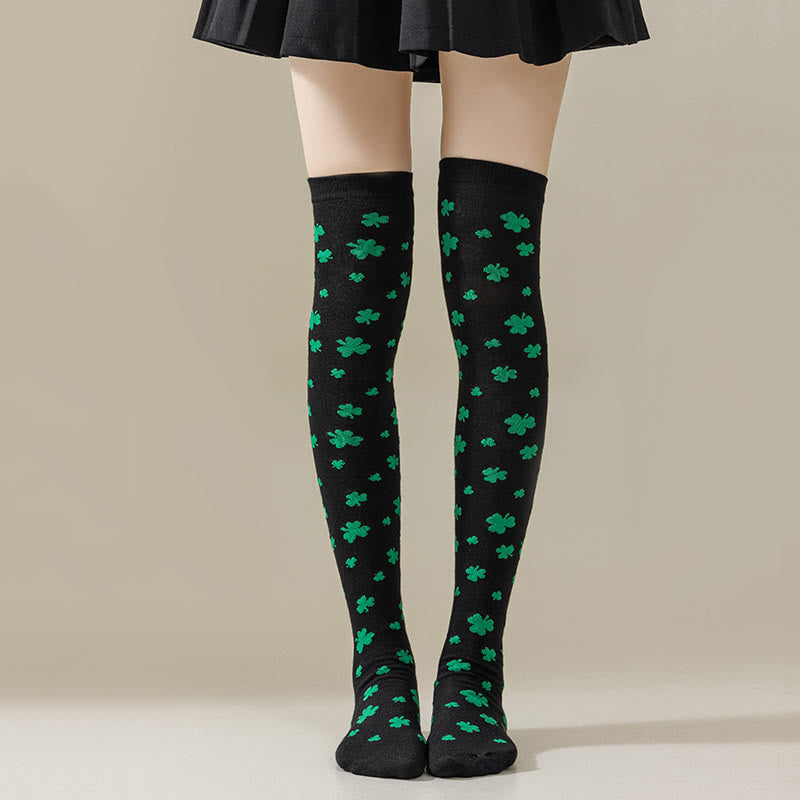 Green Stripe Thigh High Socks(3 Pairs) - F - EU36-40(US3-7) - image 3
