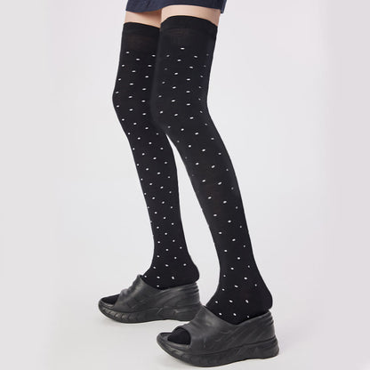 Polka Dots Thigh High Socks(2 Pairs) - image 8