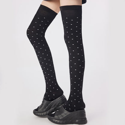 Polka Dots Thigh High Socks(2 Pairs) - image 7