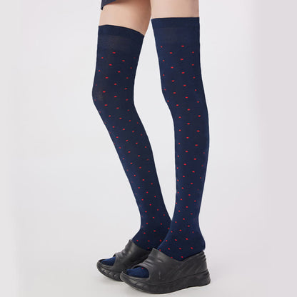 Polka Dots Thigh High Socks(2 Pairs) - image 4