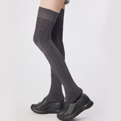 Polka Dots Thigh High Socks(2 Pairs) - image 2