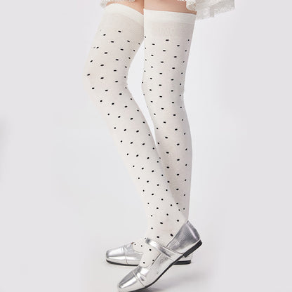 Polka Dots Thigh High Socks(2 Pairs) - image 14