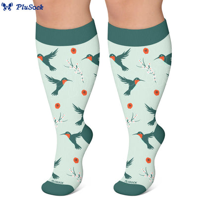Plus Size Charming Bird Compression Socks - image 4