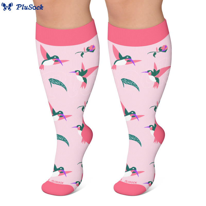 Plus Size Charming Bird Compression Socks - image 2