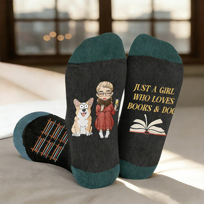 Plus Size Casual Reading Compression Socks - Pets(1 Pair) - 4XL - image 0