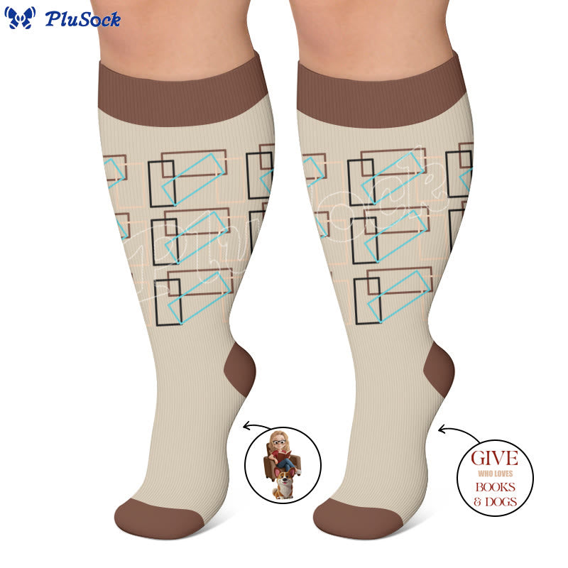 Plus Size Casual Reading Compression Socks - image 7