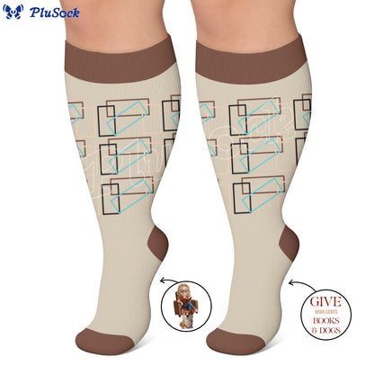 Plus Size Casual Reading Compression Socks - image 7