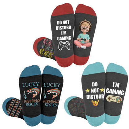 Plus Size Personal Hobby Compression Socks - Multicolor(3 Pairs) - 4XL - image 1