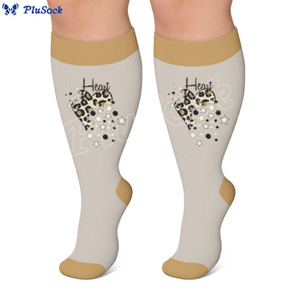 Plus Size Leopard Print Compression Socks - image 4