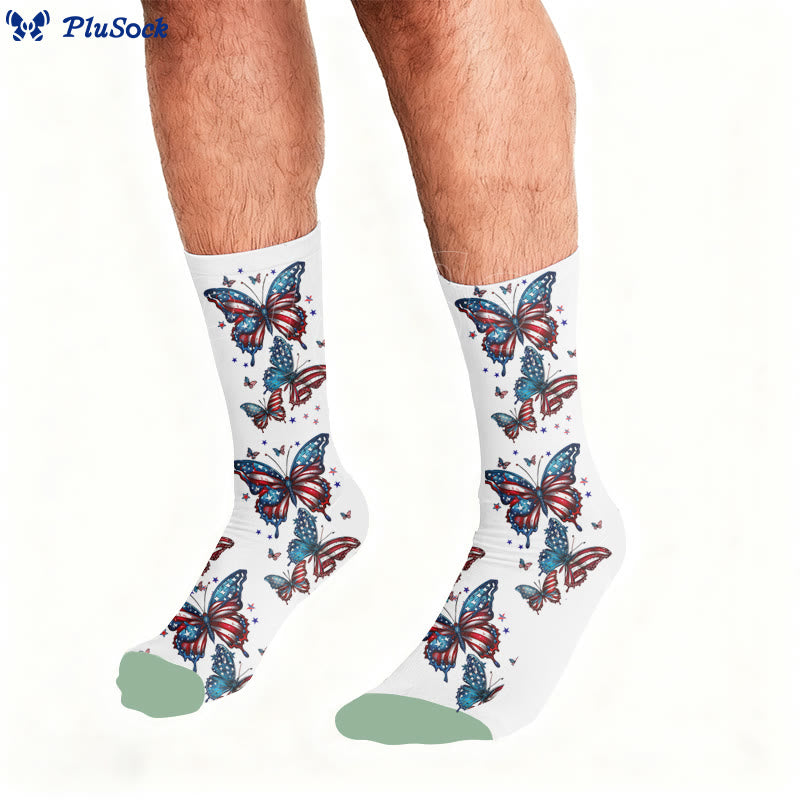 Bowknot Flag Butterfly Socks - image 2