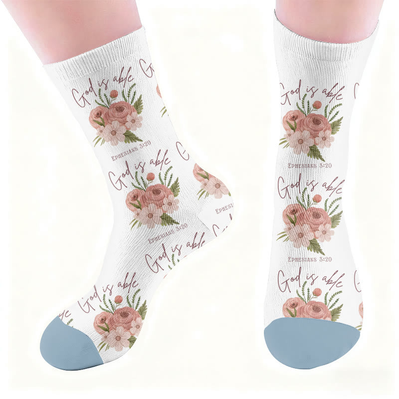 Floral Leopard Print Socks - image 4