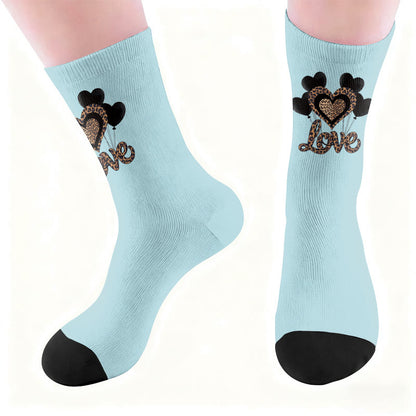 Floral Leopard Print Socks - image 6