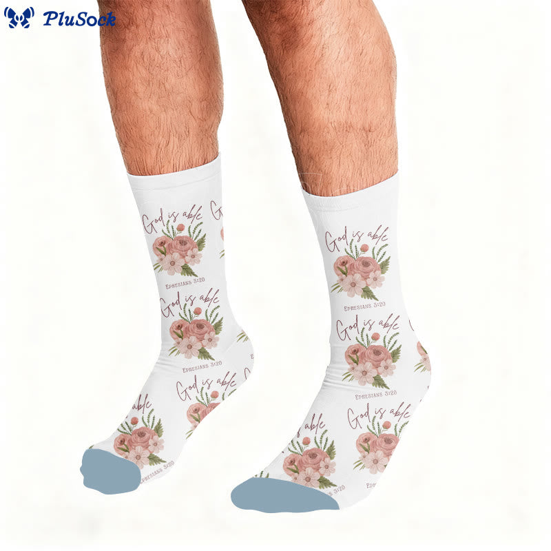 Floral Leopard Print Socks - image 1