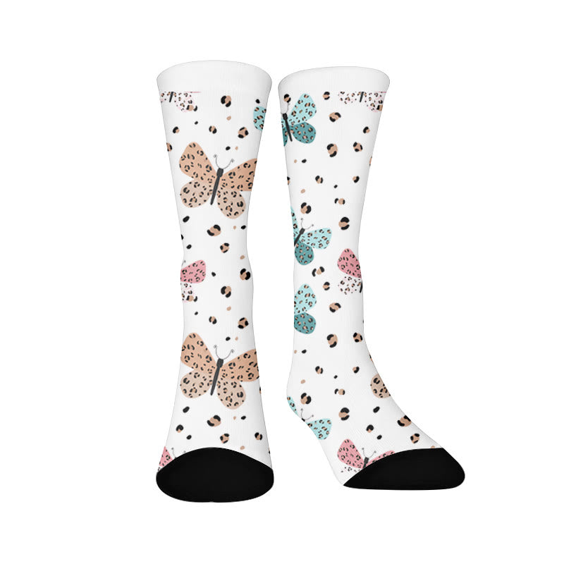 Butterfly Heart Coffee Socks - Butterfly(1 Pair) - EU37-44(US4-10) - image 7
